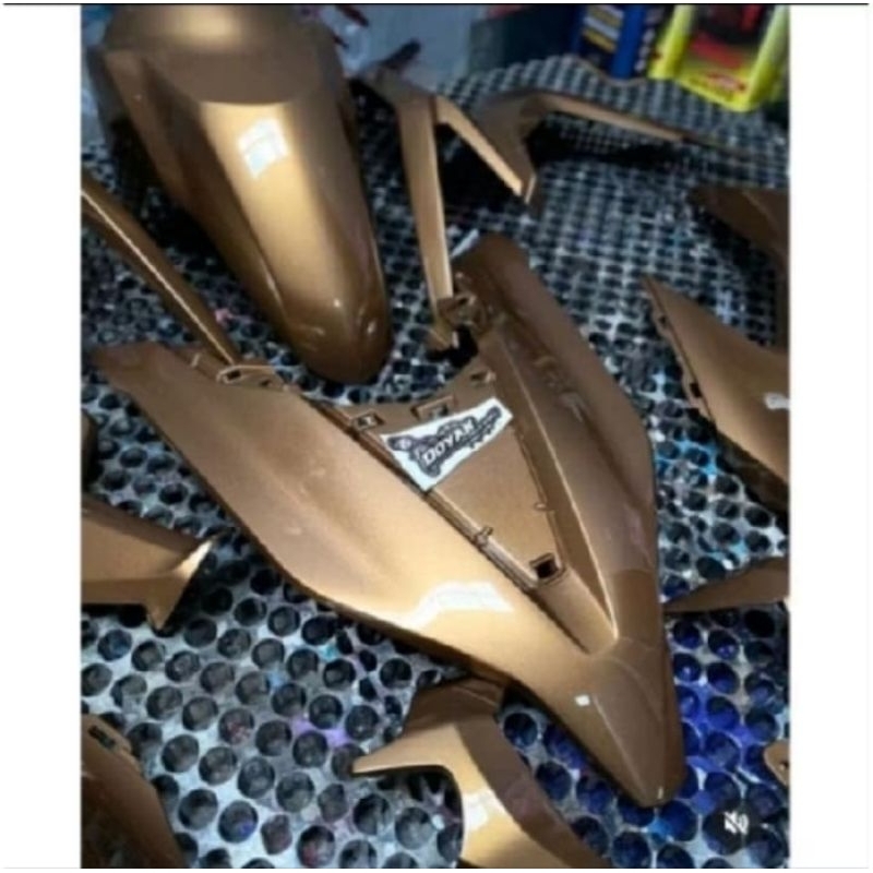 Cat Brown Gold PU Cat Coklat Metalik Gold