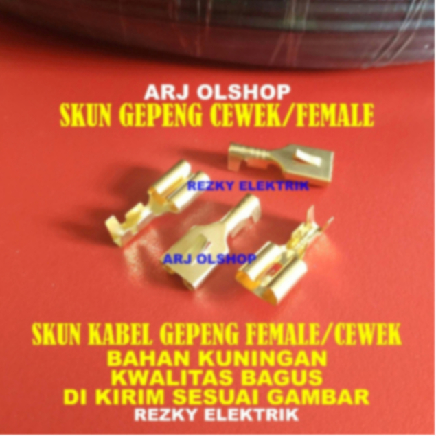 SKUN KABEL SKUN MOTOR MOBIL FEMALE CEWEK / SKUN GEPENG FEMALE CEWEK/ KABEL SKUN/ SEKUN SKUN STP