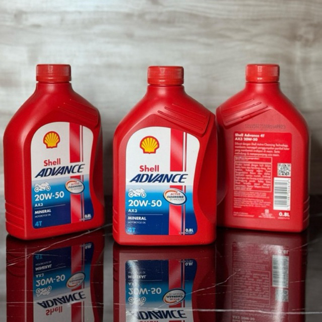 Oli Shell Advance AX3 20W-50 (0.8 Liter) Original