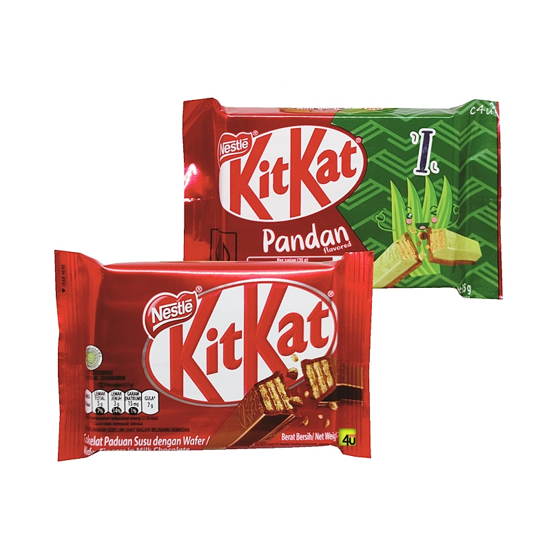 

Kitkat chocolate 4 fingers 35 gram (strawberry / coklat / pandan)