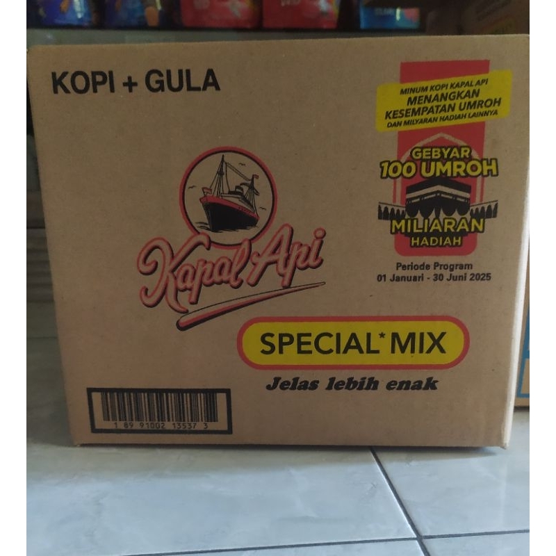 

Kapal Api "Special Mix" Kopi + Gula "Kartonan" (1 Karton isi 12 Renteng)