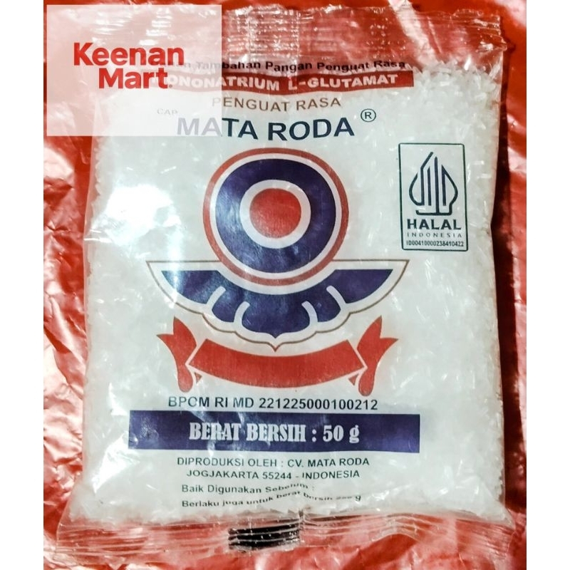 

Micin MATA RODA MSG 50g - Mononatrium L-Glutamat Asli Jogja Halal BPOM