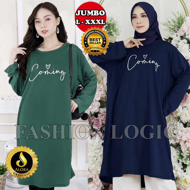 Promo Atasan Tunik Kaos Jumbo Wanita Bigsize Terbaru Terlaris Ld 120 - Ld 130 - Ld 140 - Mtp2010