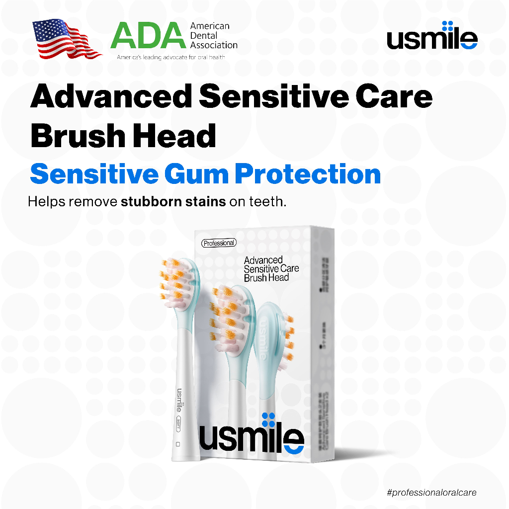 usmile Advance Sensitive Kepala Sikat Gigi Elektrik 2 Pcs