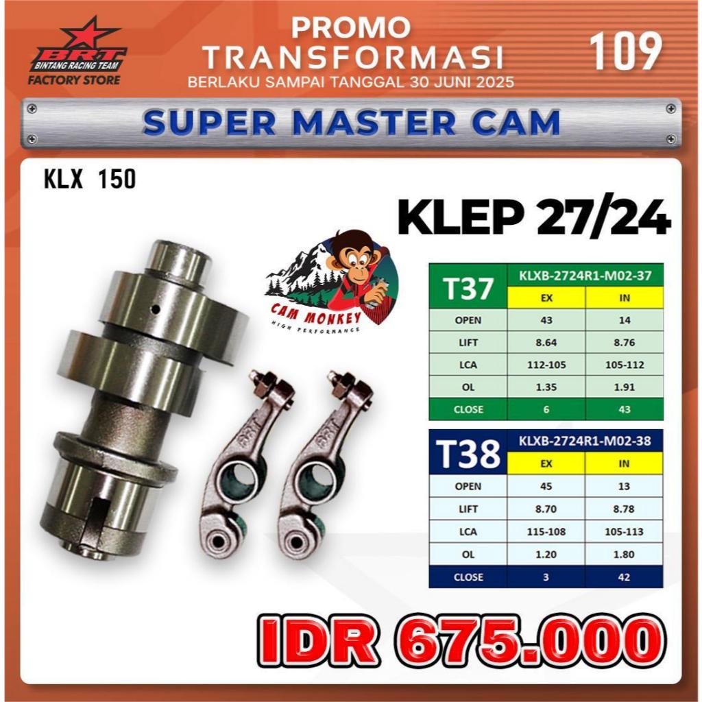 Promo 109 Super Master Cam BRT + RRA Monkey Noken as Pelatuk Roller KLX 150 SERI T37 T38