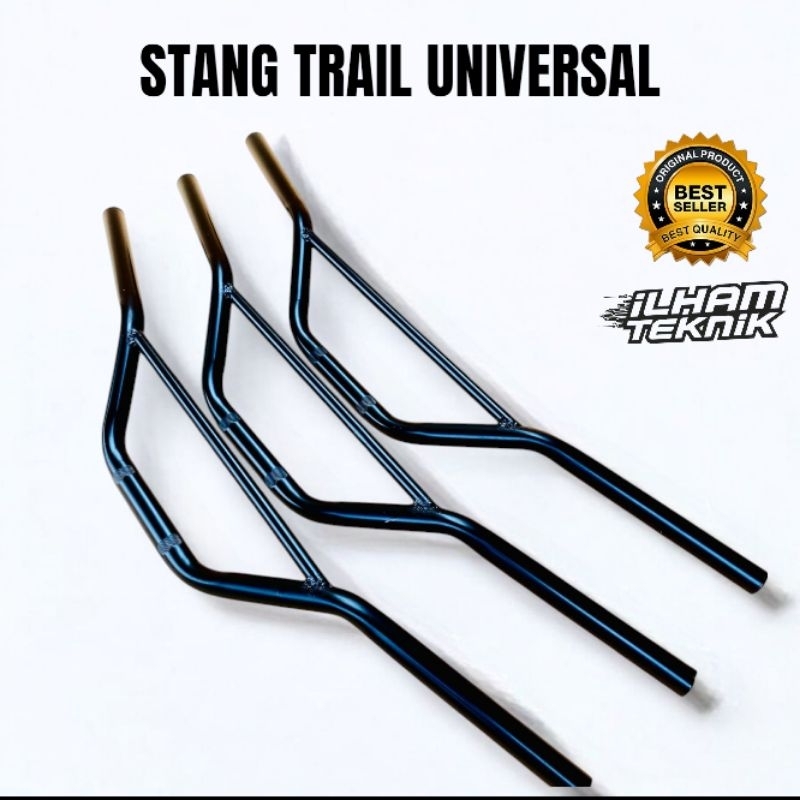 Stang Stir Motor Trail Hitam Doff KLX CRF D-Tracker Suzuki TS 125 TS 100 Honco Scrambler Universal M