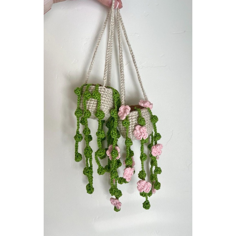hanging plants crochet/tanaman hias gantung/tanaman hias rajut/bunga rajut/bunga hias rajut