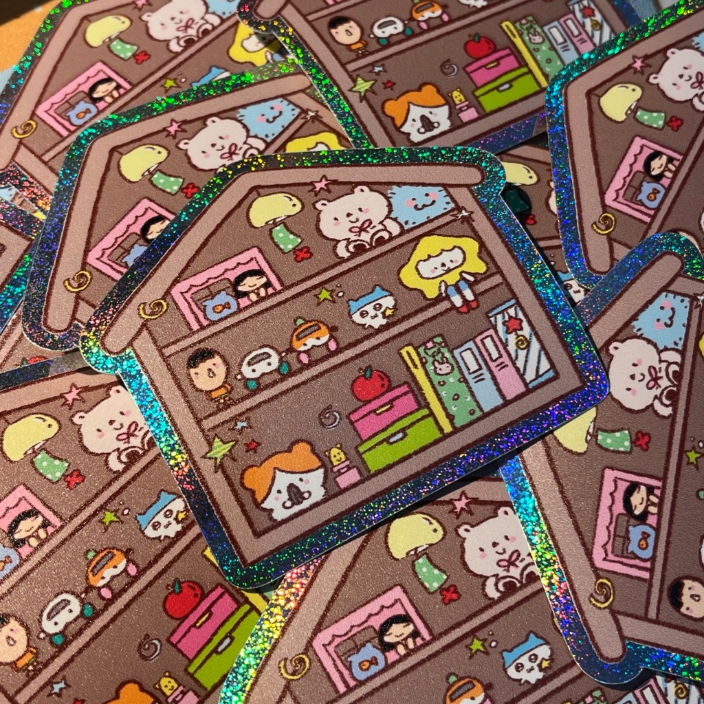 

LAZYNISW DOLL HOUSE HOLO DIECUT STICKER