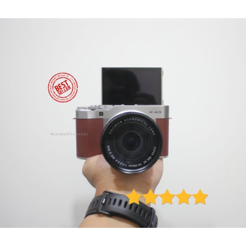 Camera Kamera Mirrorless Fujifilm XA 3 XA3 Lensa 16-50mm FullHD Video 24MP Coklat Murah