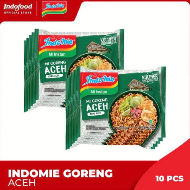 

10 Pcs - Indomie Mie Instan Rasa Goreng Aceh [ 90 Gram - 10 Pcs ]