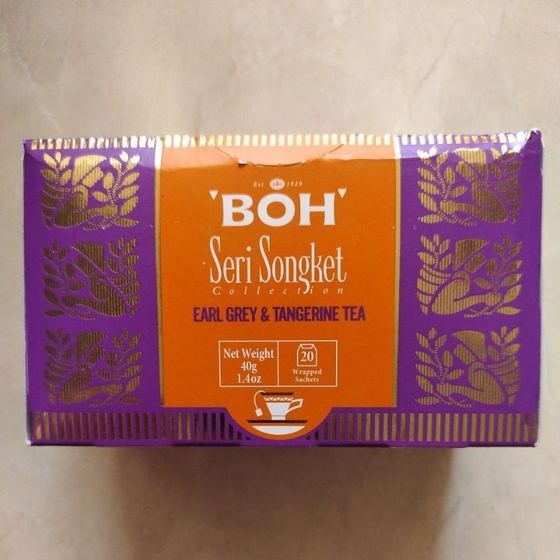 

boh peppermint Earl grey with tangerine seri songket
