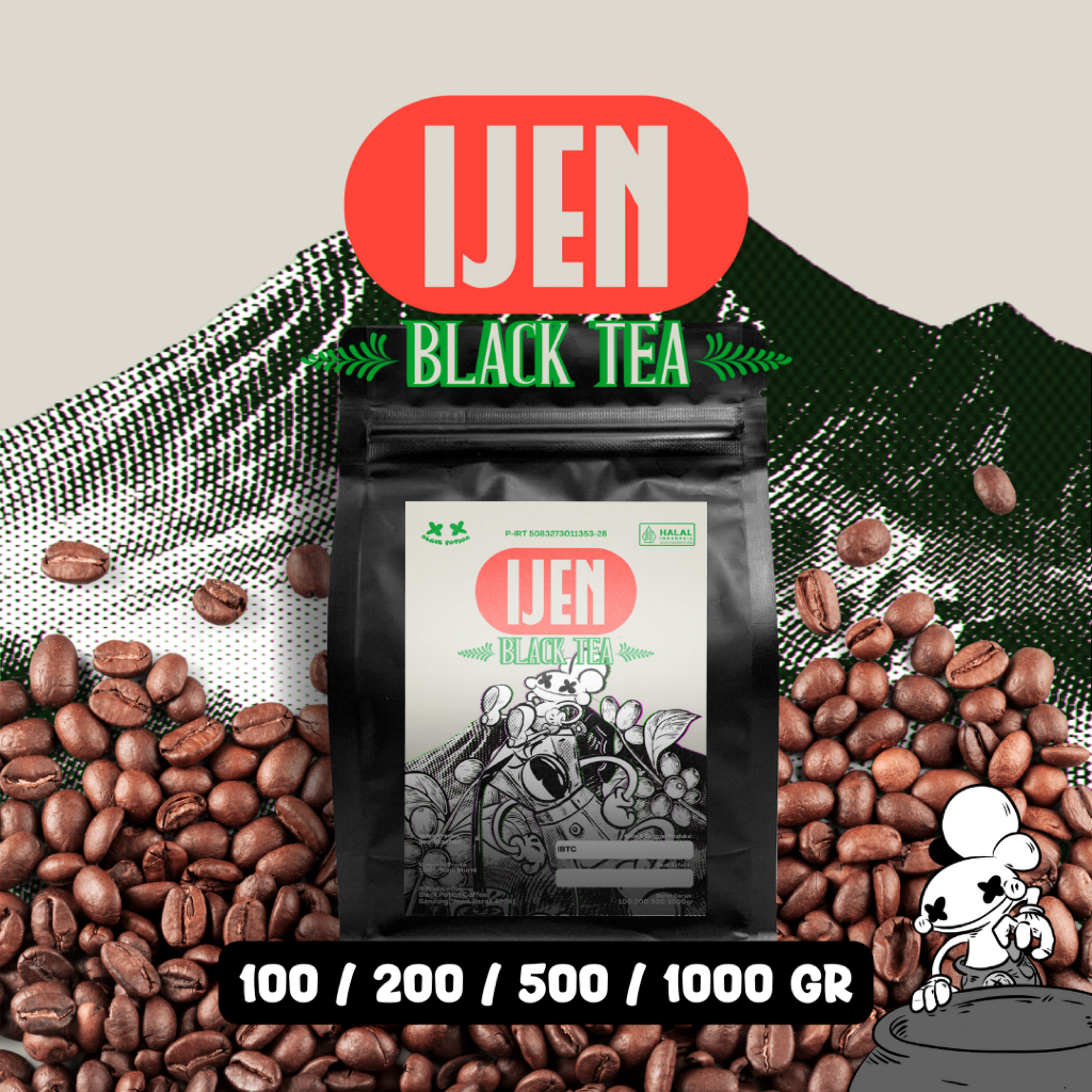

Ijen Black Tea Roasted Coffee Bean Arabica Biji Kopi Coffee by Black Potion Coffee