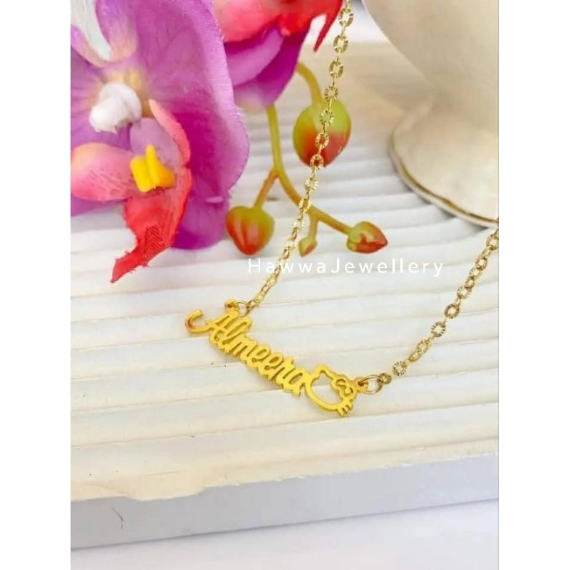 Kalung Anak Ukir Nama Sendiri/ Kalung Anak Costum Nama Sendiri