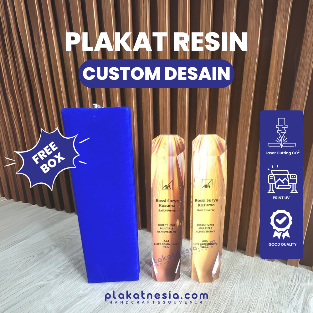 Custom Plakat Resin / Plakat / Custom Piala Penghargaan / Custom Plakat / Plakat Resin