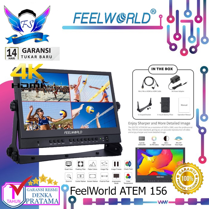 Monitor Kamera FeelWorld Seetec Atem 156 15.6 Inch Broadcast monitor
