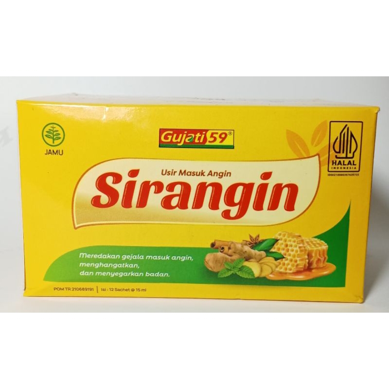 

Jamu Sirangin Masuk Angin Gujati usir masuk angin isi 12 sachets