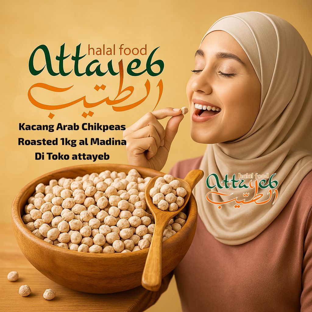 

Kacang Arab Chikpeas Roasted Premium1kg High Quality Kacang Jagung Kupas Bersih Roasted Madina (Exp 2026 )