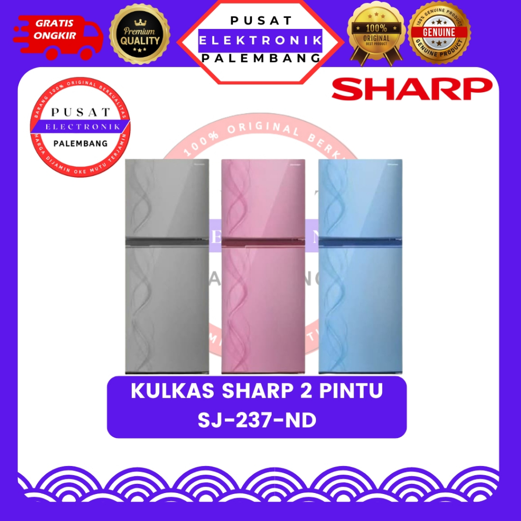KULKAS 2 PINTU SHARP SJ-237ND KULKAS 2 PINTU PALEMBANG