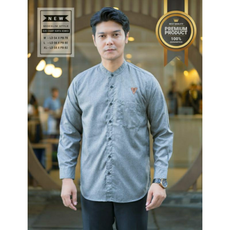 koko pria dewasa lengan panjang merk jino