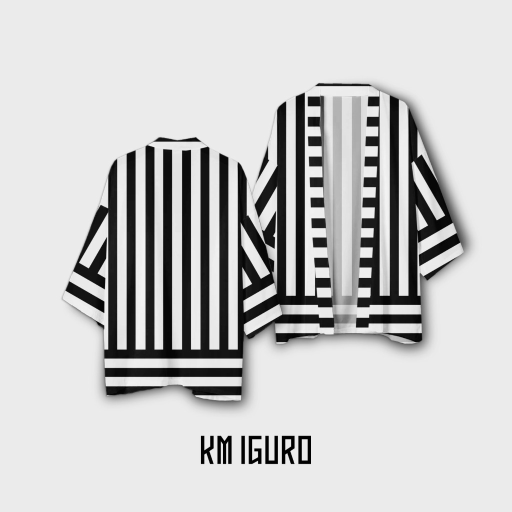 Haori Kimono Outer Outwear Casual  FullPrint Anime Kimetsu No Yaiba Obanai Iguro