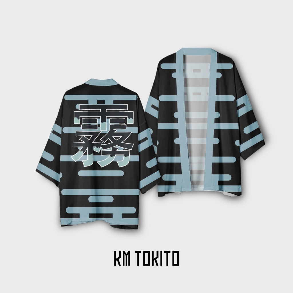 Haori Kimono Outer Outwear Casual  FullPrint Anime Kimetsu No Yaiba Muichiro Tokito