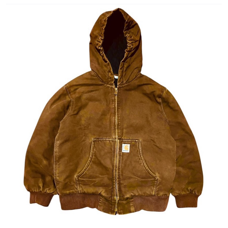 Jacket hoodie Carhartt Detroit Active dark brown Vtg Limited Edition Rare second hanya 1 di dunia