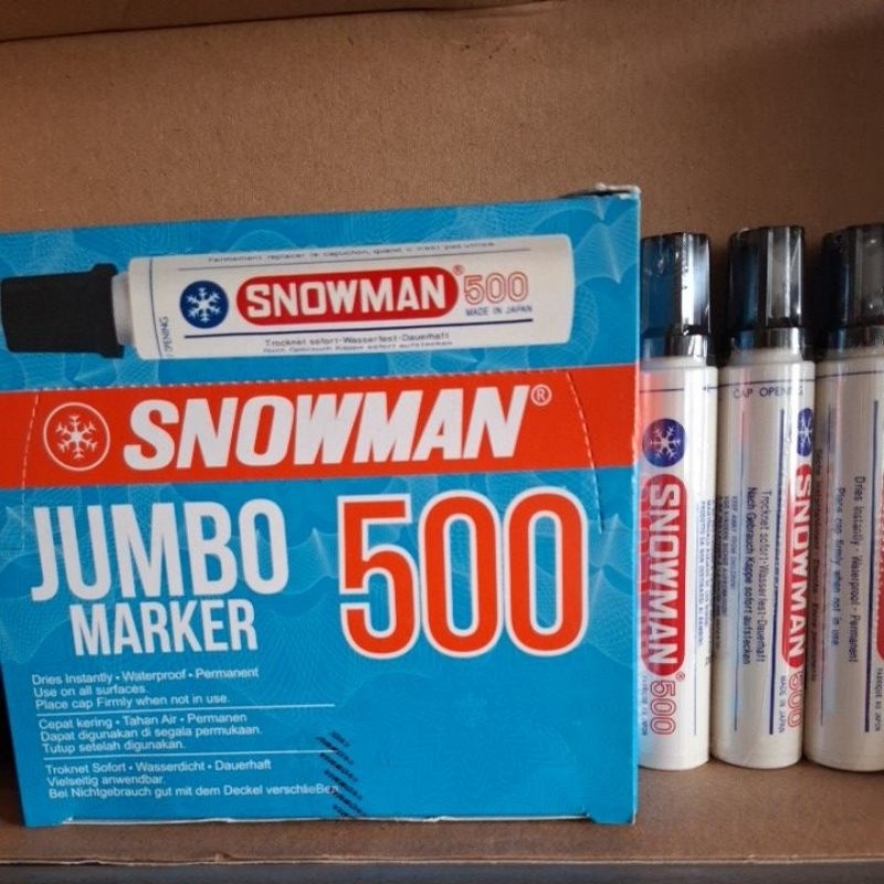 

spidol jumbo marker snowman 500 hitam 1 pcs