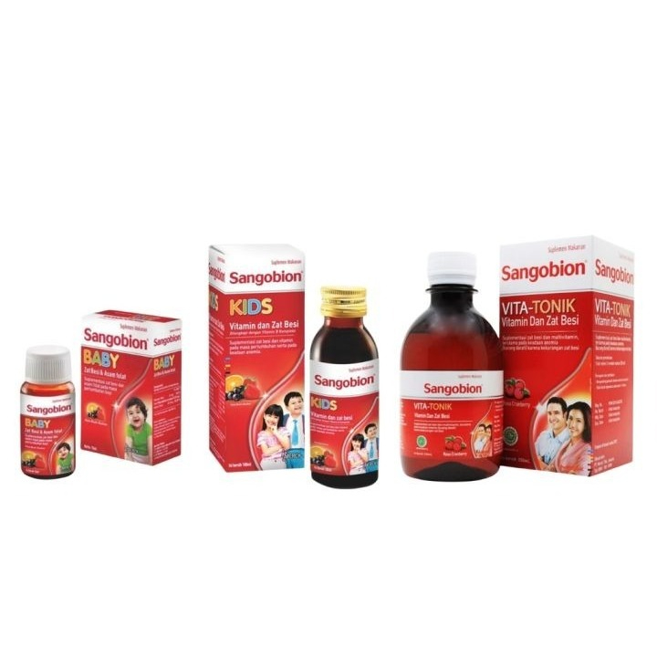 Sangobion Sirup/Drop Vitamin Penambah Darah dan Stamina Bayi-Anak-Dewasa