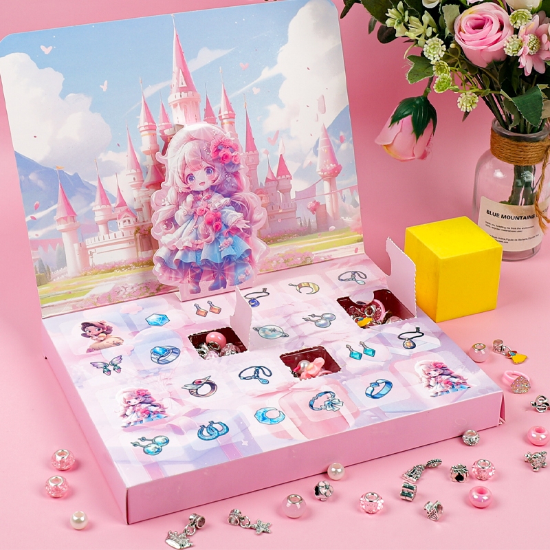 Mesin DIY Blind Box Puzzle untuk Membuat Gelang, Kalung, dan Cincin dari Manik-Manik Mainan Anak Kad
