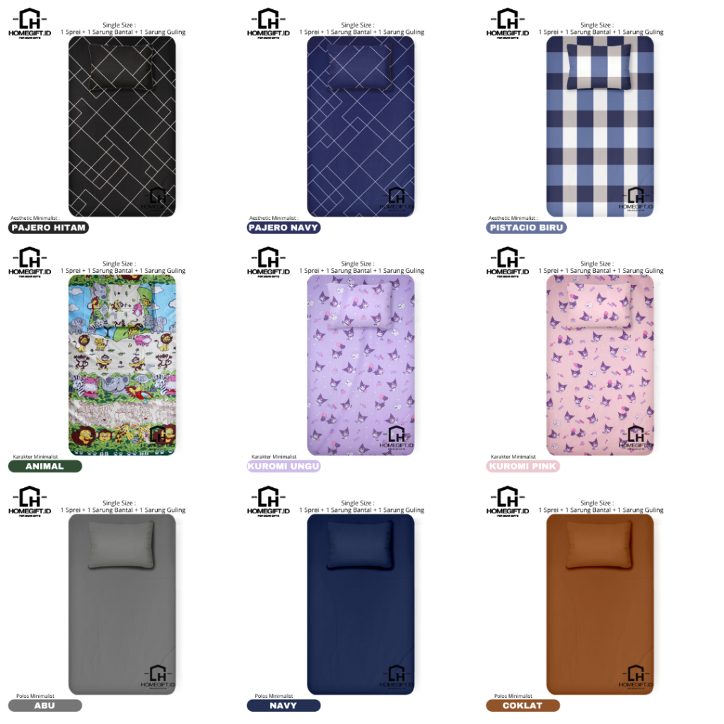 Sprei 90x180x15 - Sprei single 90x180 tinggi 15cm