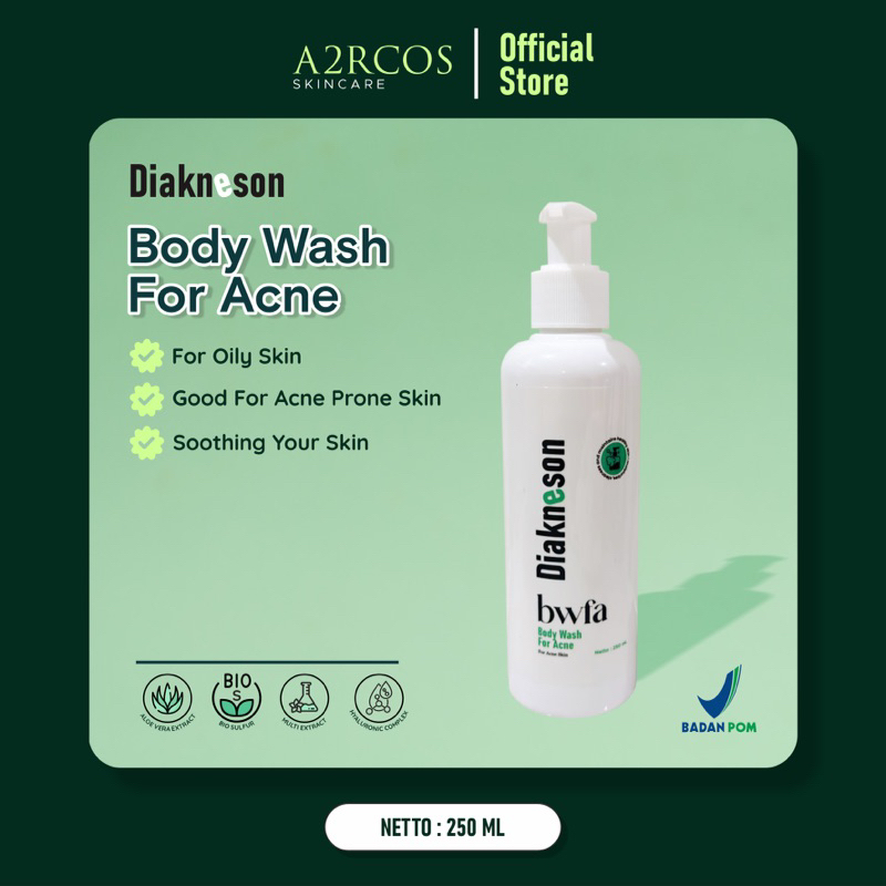 A2RCOS X DIAKNESON Body Wash for Acne - Sabun Mandi Untuk Jerawat Badan