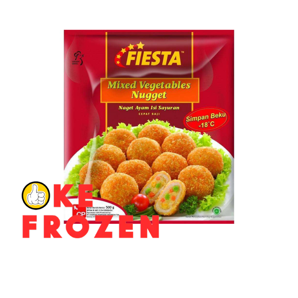 FIESTA MIXED VEGETABLE NUGGET 500GR NAGET AYAM ISI SAYURAN