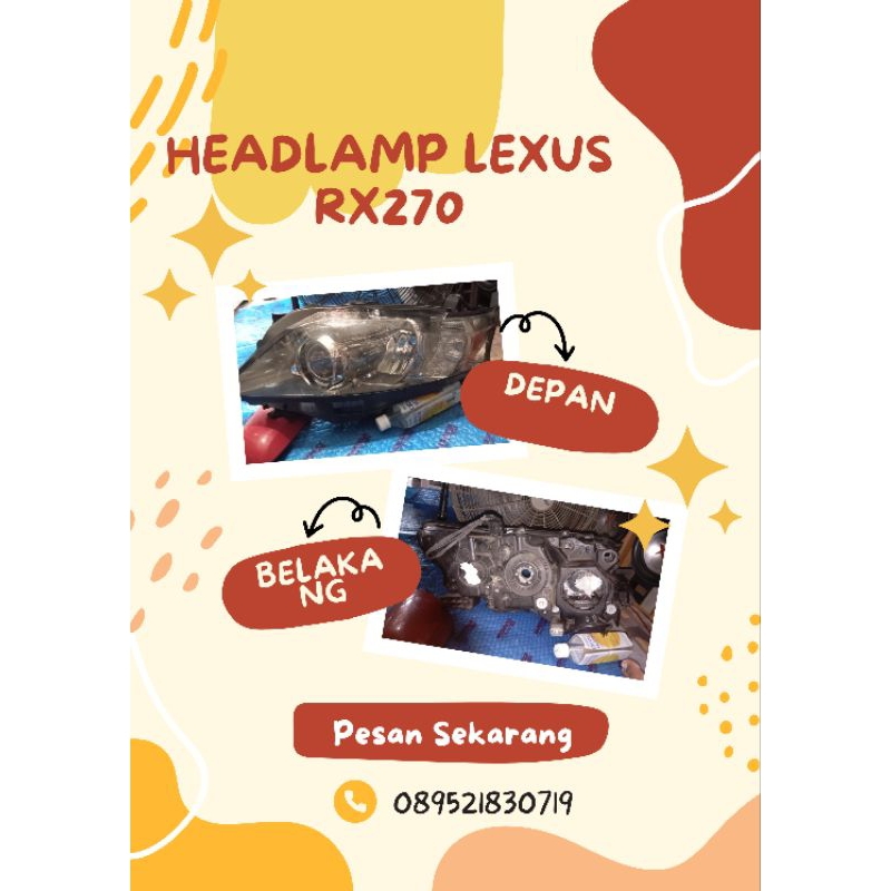 headlamp lexus rx270