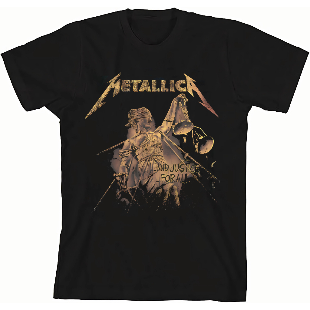 Tshirt Metalica Vintage 90s Cotton Combed 24s Premium Crew Neck Men Women Short Sleeve