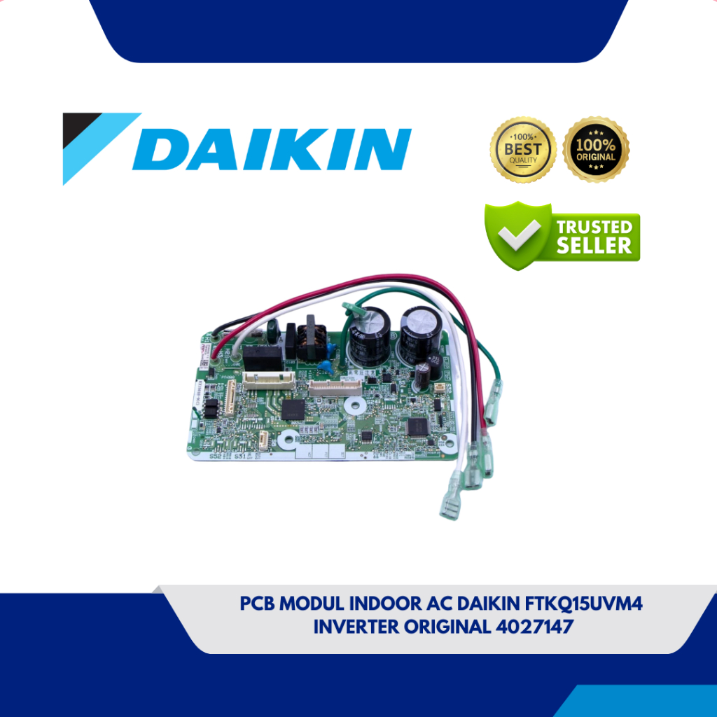 PCB MODUL INDOOR AC DAIKIN FTKQ15UVM4 INVERTER ORIGINAL 4027147