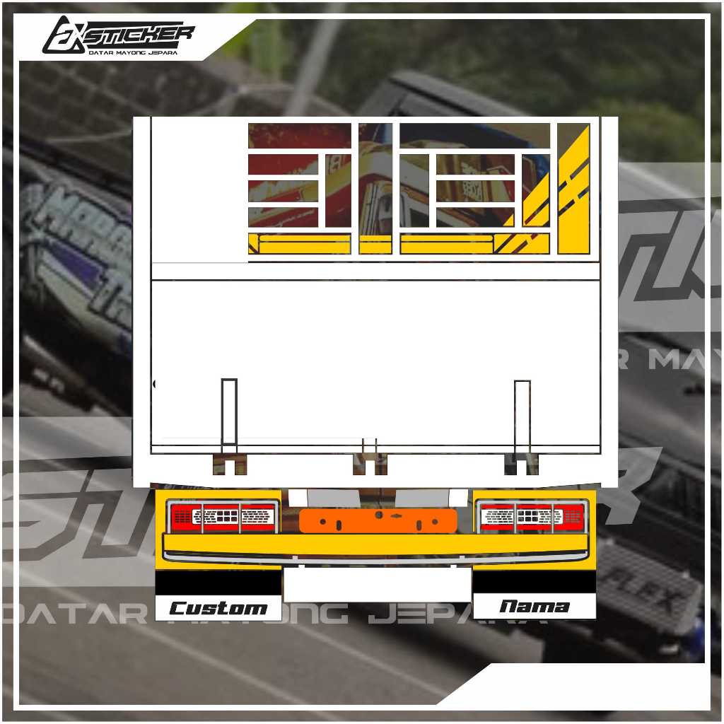 Sticker Kepet Lumpur truck pickup minibus travel dll