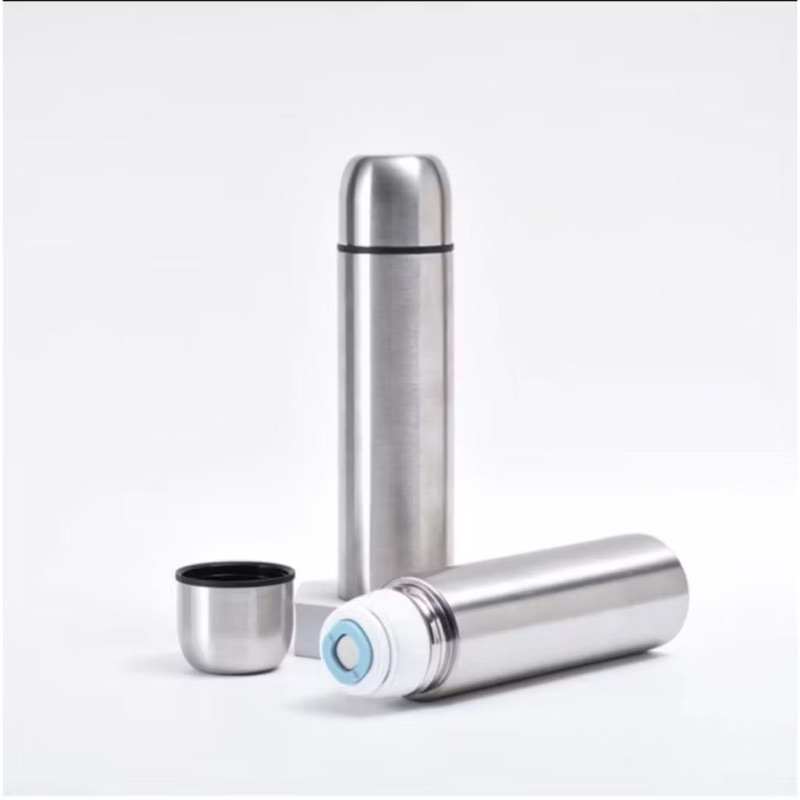 AK (C4071) Termos VACUUM flask silver 1000ml Air Panas Dingin Botol Termos Barista Kopi 1 Liter