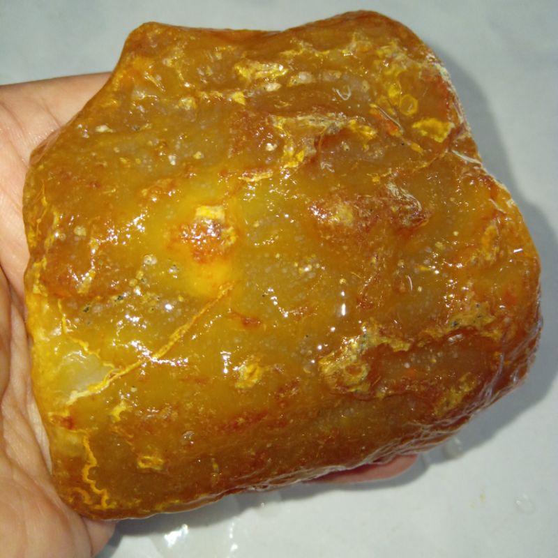 Natural Batu Permata Bacan Obi Kuning Golden Kristal & Giwang
