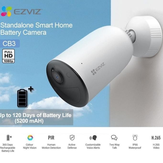 Cctv EZVIZ CB3 2MP Smart Home IP Outdoor CCTV + Battery Camera