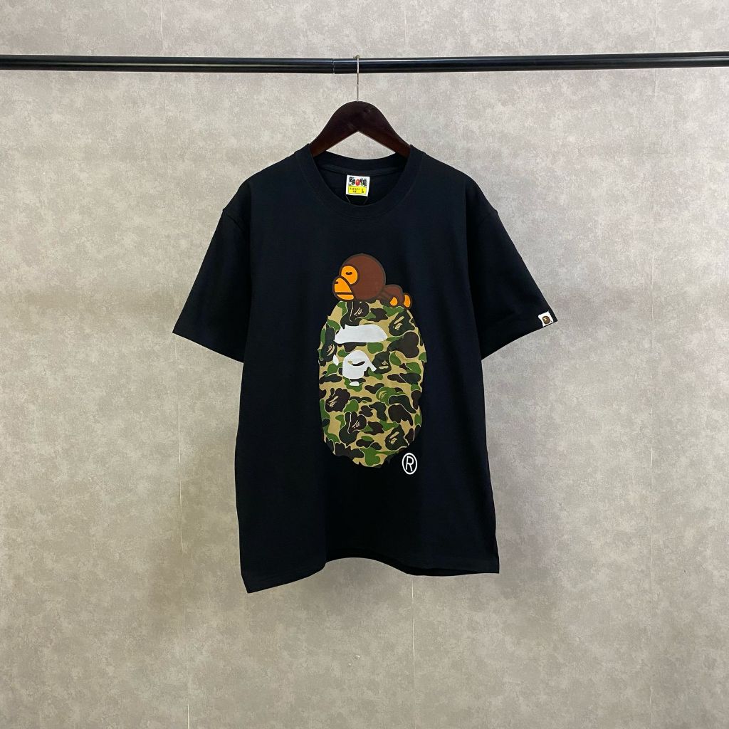 baju kaos bape unisex t-shirt oversize baju atasan lengan pendek pria wanita dewasa import high qual