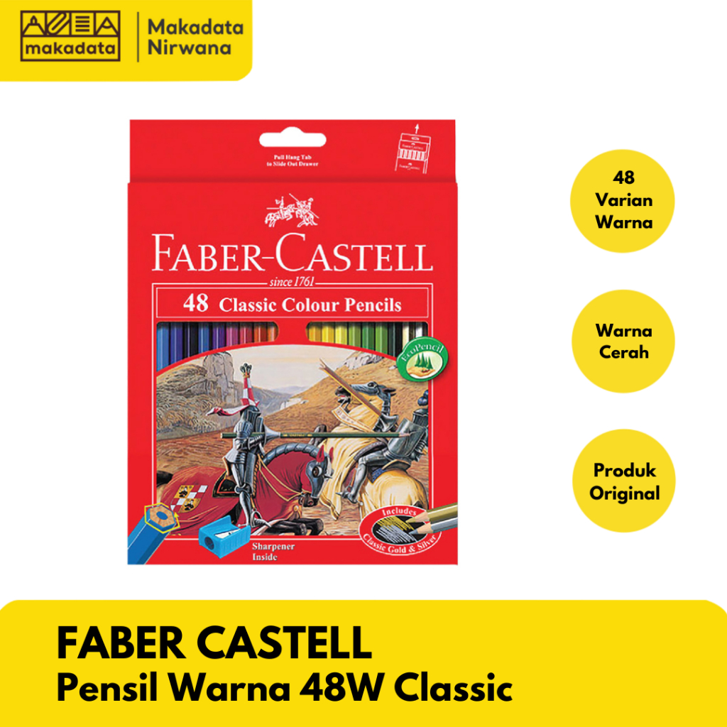 

FABER CASTELL PENSIL/PENCIL WARNA CLASSIC 48 WARNA (1 PCS)