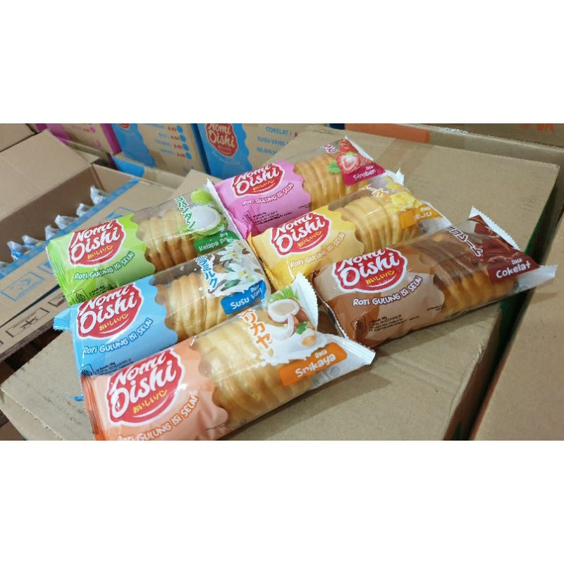 

ROTI GULUNG NOMI OISHI ISI SELAI 1KARTON 60 PCS