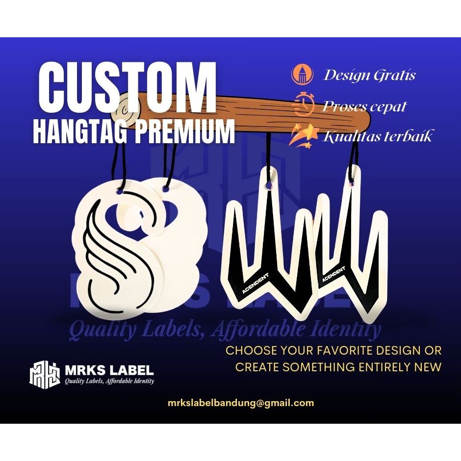 

[FREE DESIGN]bebas design hangtag pakaian | label kertas | hang tag distro tebal|tag|label|baju