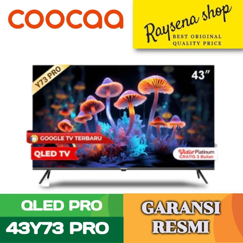 NEW GOOGLE TV COOCAA 43 inch - Google TV - 4K QLED+ 43Y73 PRO / 43Y73PRO COOCAA QLED 43 inch QLED