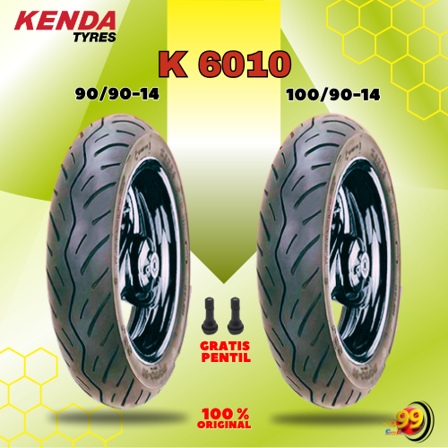 Paket Ban Motor YAMAHA LEXI KENDA K6010 90/90-14 + 100/90-14 Tubeless