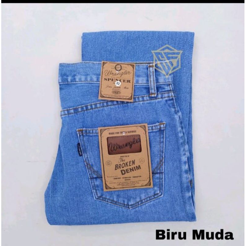 Celana Jeans Wrangler Original Pria Reguler Standar Jins Cowok