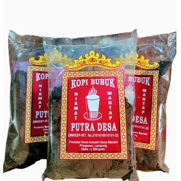 

kopi bubuk ROBUSTA asli Lampung cap PUTRA DESA 200gram