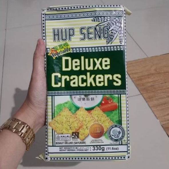 

HUP SENG Sayur DELUXE CRACKERS VEGETABLES biskuit 330gr.