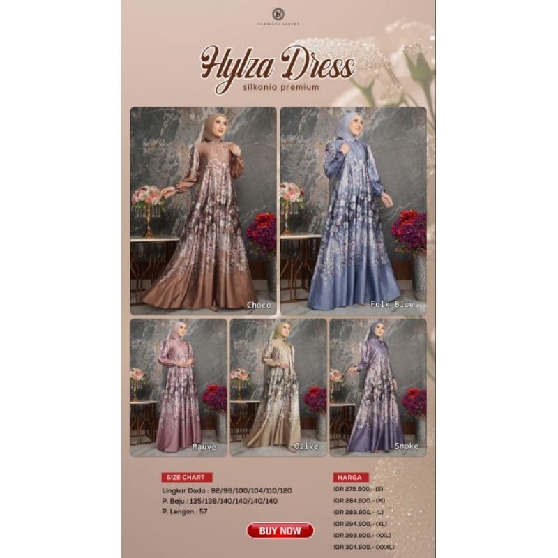 BAJU GAMIS TERBARU HYLZA DRESS SULTAN