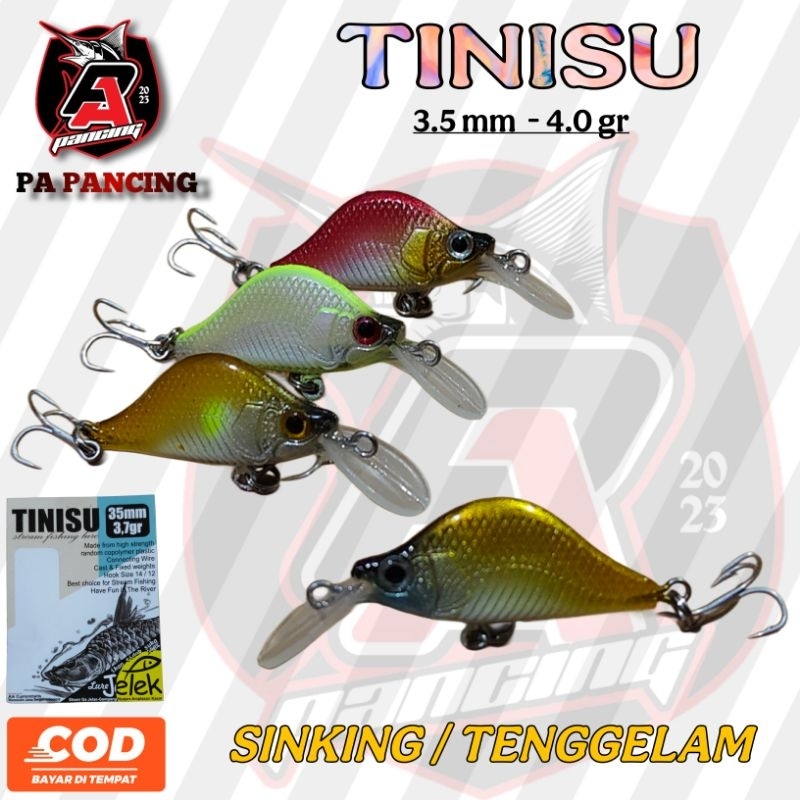 Minnow Deep TINISU 35mm / Minnow Deep / Minnow Lidah Panjang / Lure Stream Fishing / Lure Mangur / M